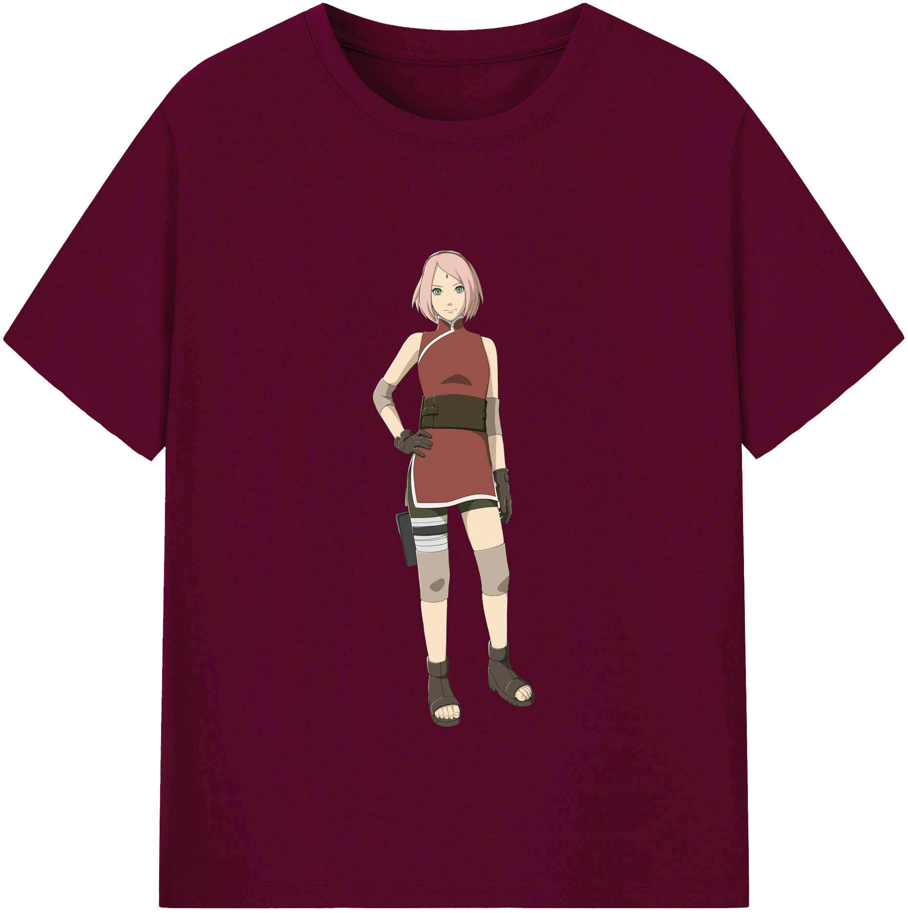 （画像用） NARUTO -ナルト- 春野サクラ Haruno Sakura レディースカジュアルプリントTシャツ（綿100％）